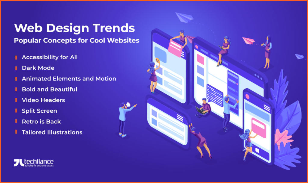 Web Design Trends - Popular Concepts for Cool Websites