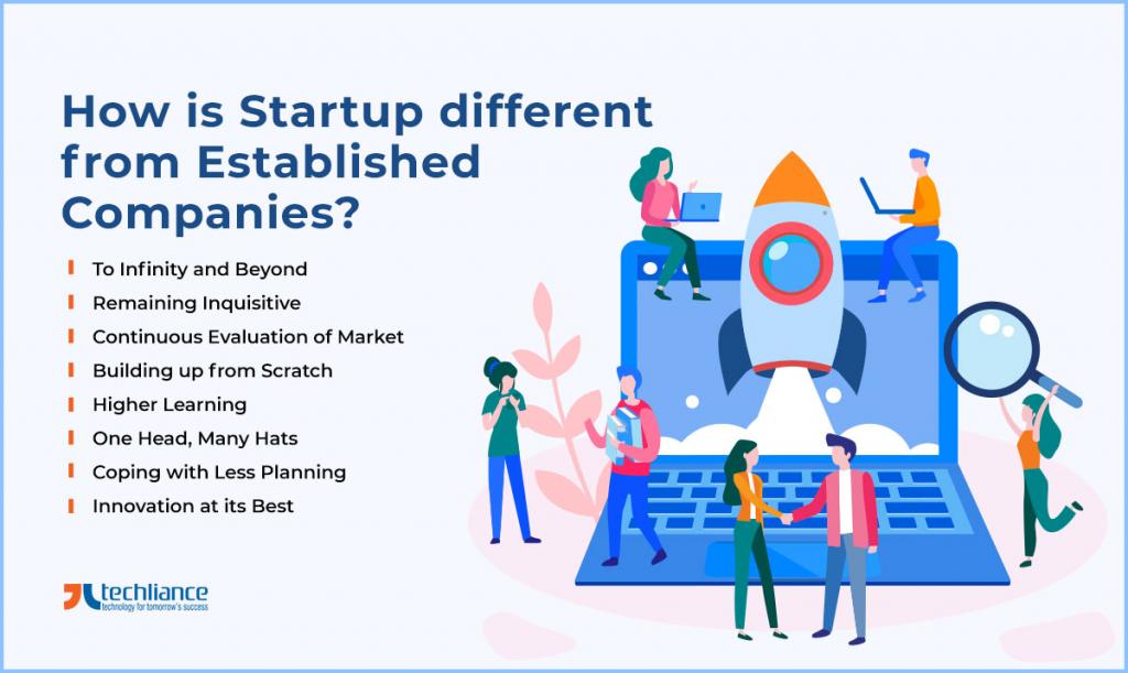 How is Startup different from Established Companies